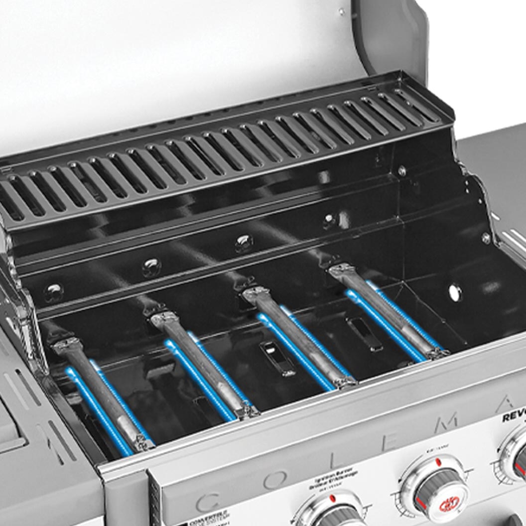 Coleman Revolution 4 Burner BBQ With Side Burner - Shadow Gloss