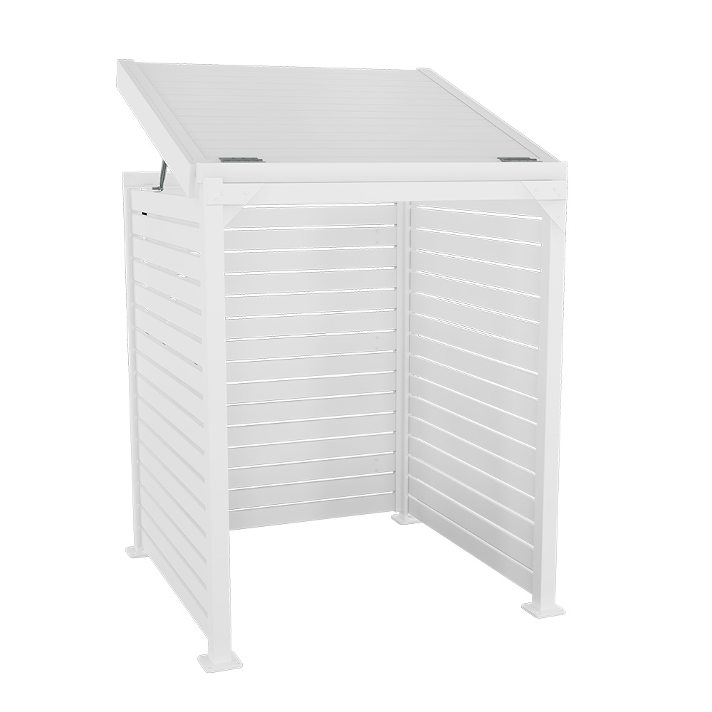 Slat Pool Pump Cover 1000 x 1204 x 916mm White Single Door With Lid