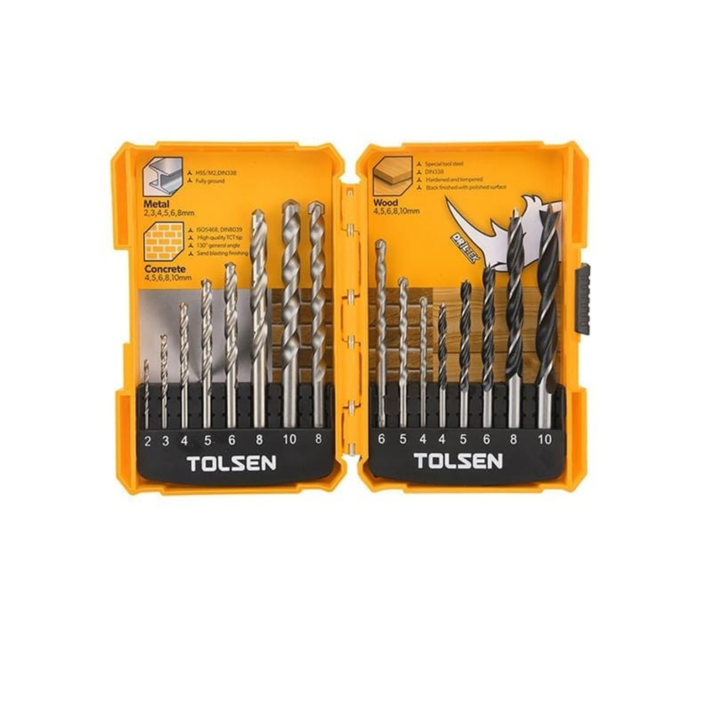Tolsen 16pc Drill Bit Set