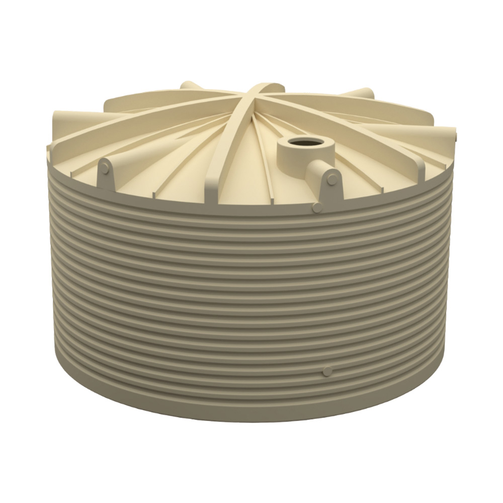 Round Poly Tank 40000L Armour Grey