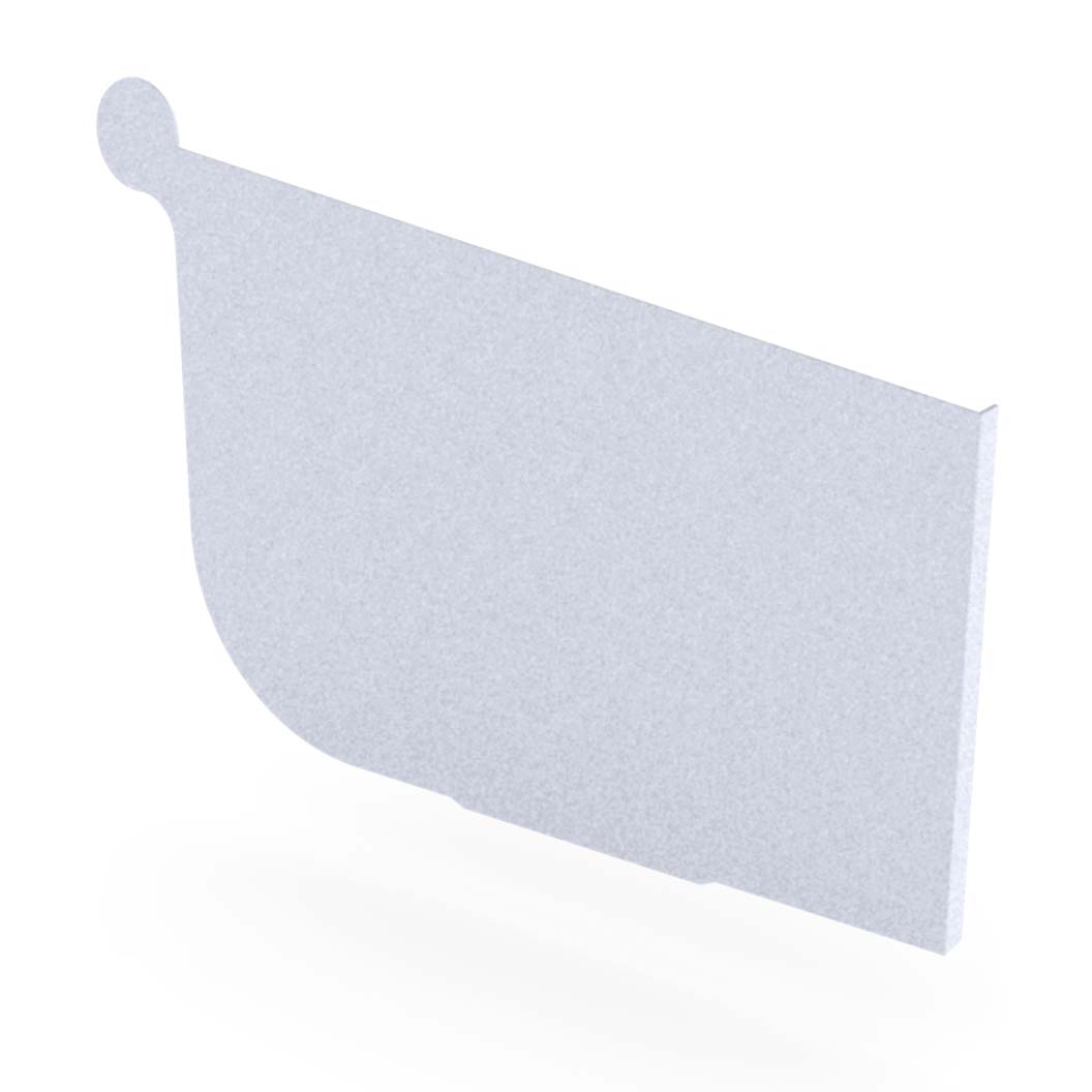 Quad Gutter 175 Stop End Right Hand Zinc/Aluminium