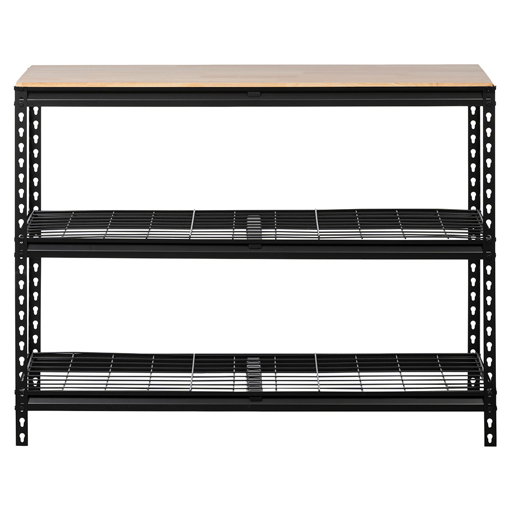 Heavy Duty Workbench with Wire Shelves