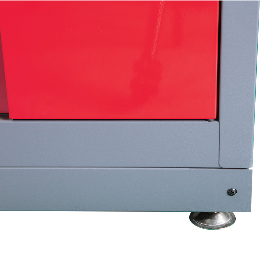 Stratco Red Workshop Kit with Bonus 2 Door Tall Cabinet