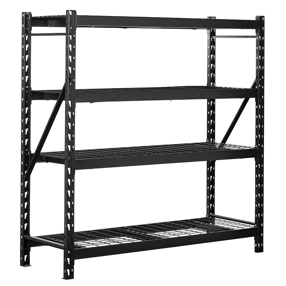 Heavy Duty 4 Shelf Wire Unit Powder Coated Black