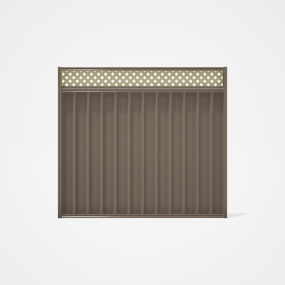 Good Neighbour® Superdek® Screen Top Extension Panel Frame: Beige, Lattice: Cream