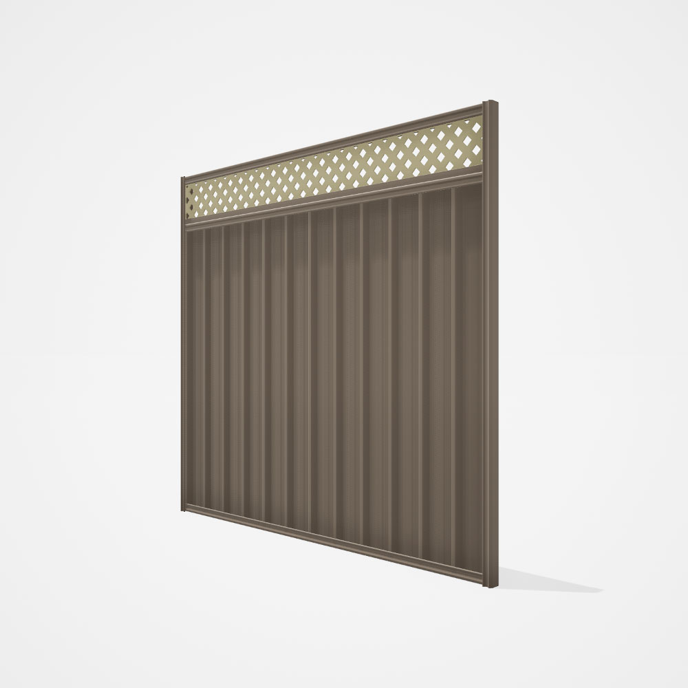 Good Neighbour® Superdek® Screen Top Extension Panel Frame: Beige, Lattice: Cream