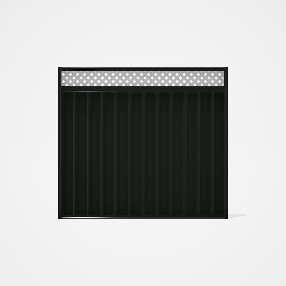Good Neighbour® Superdek® Screen Top Extension Panel Frame: Slate Grey, Lattice: White