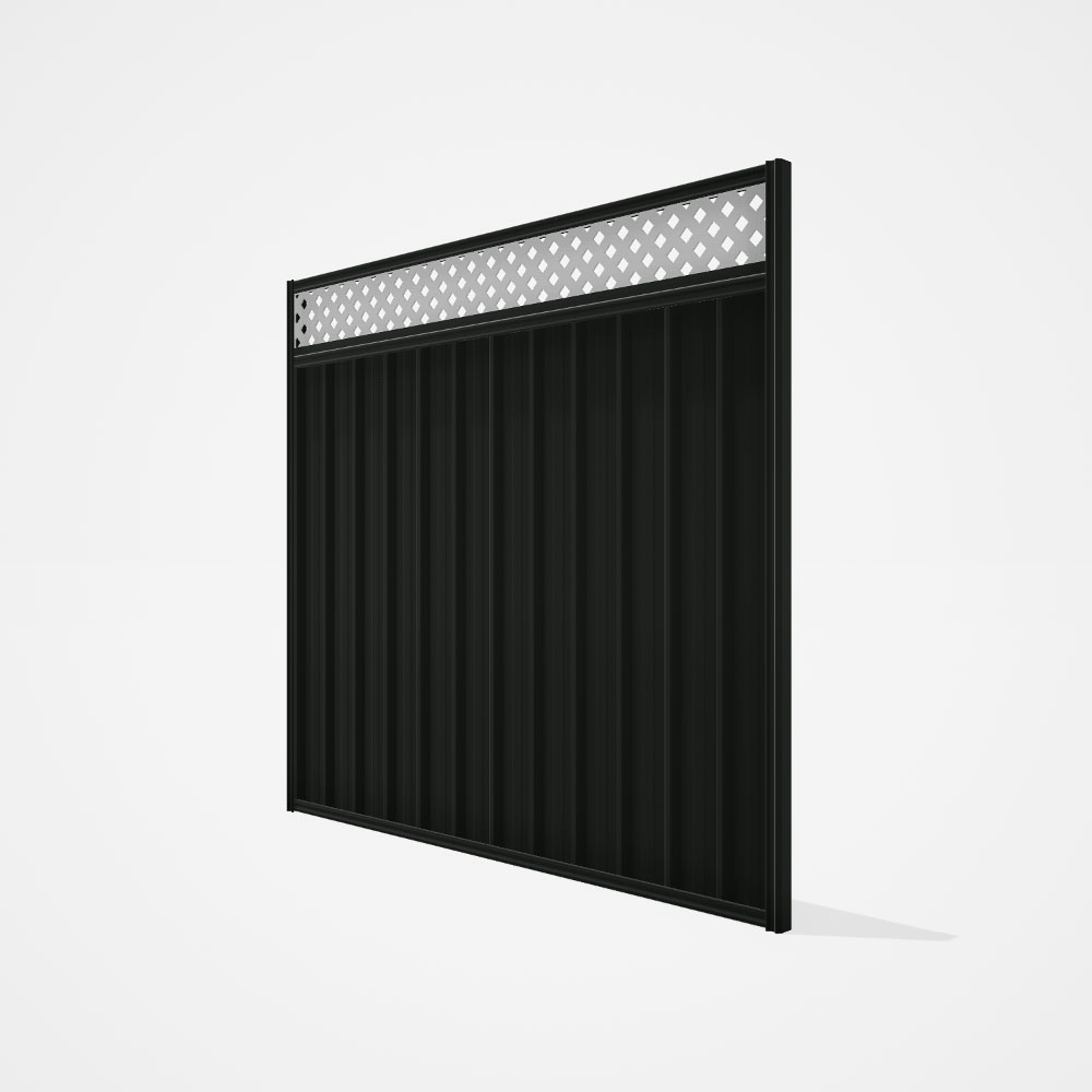Good Neighbour® Superdek® Screen Top Extension Panel Frame: Slate Grey, Lattice: White