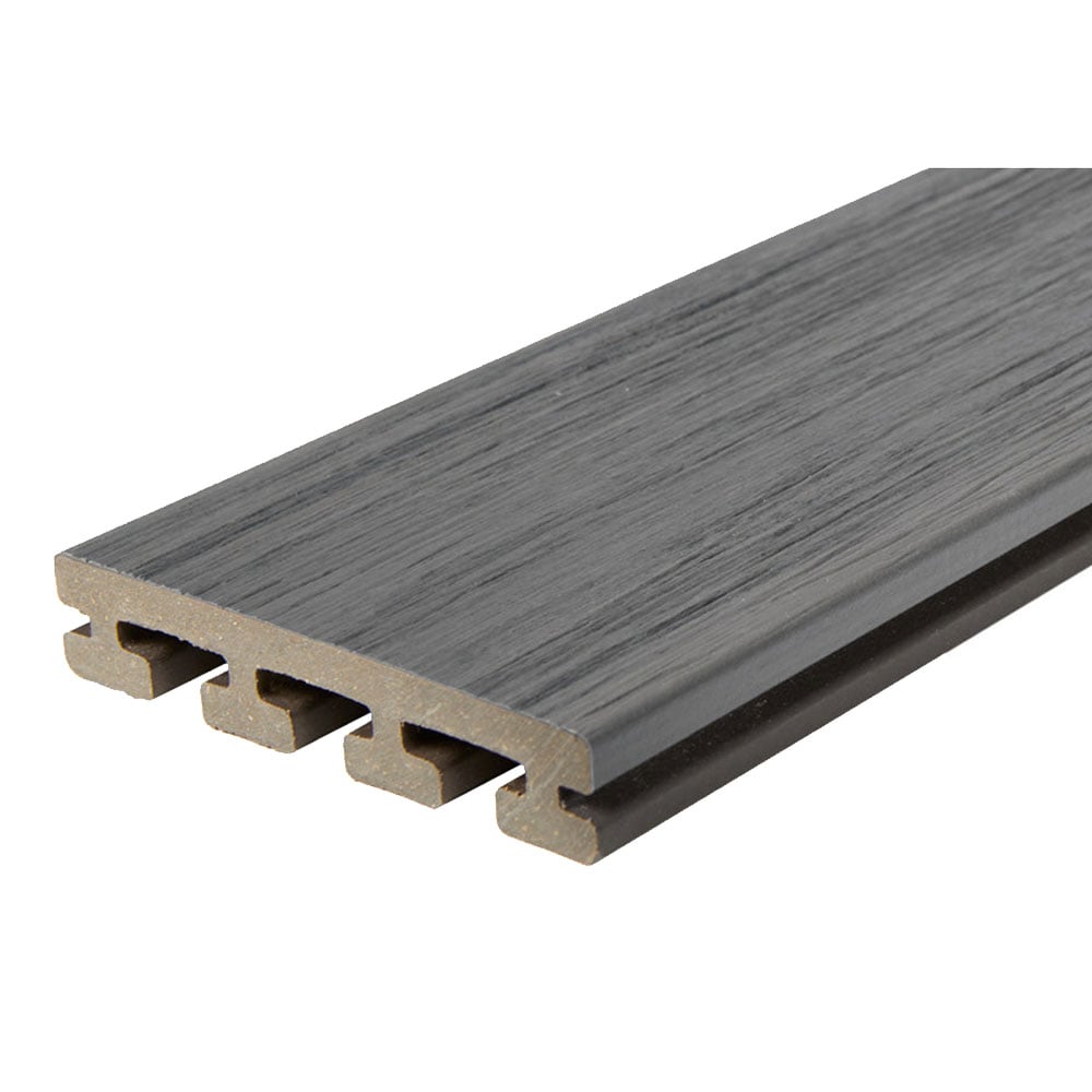 Eva-Last Infinity Composite Decking Board Grooved Concrete Grey 5450mm